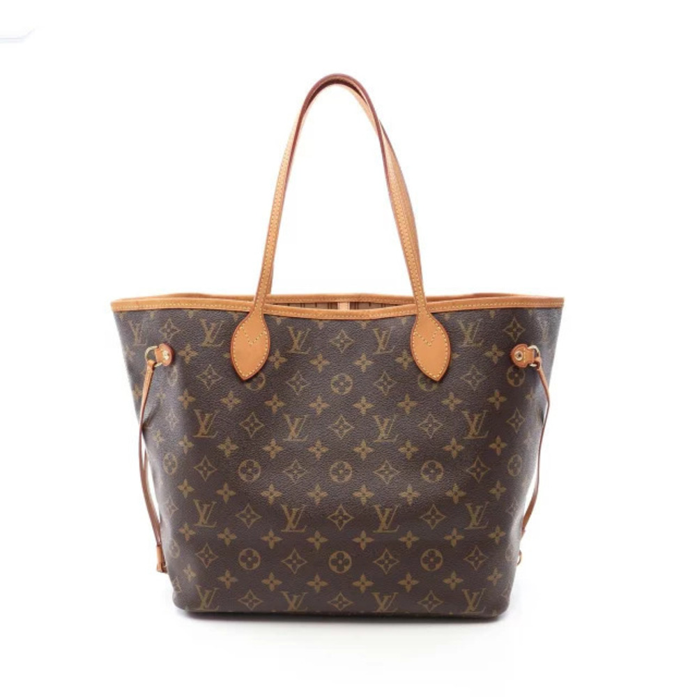 Louis Vuitton Neverfull Tote Bag Canvas Leather Monogram Brown